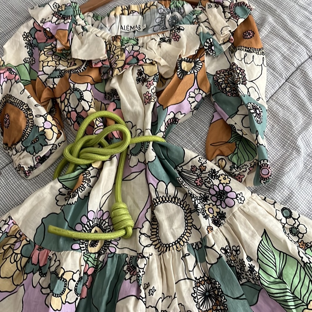 ALEMAIS FARRAH RUFFLE MINI DRESS - Picture 9 of 14
